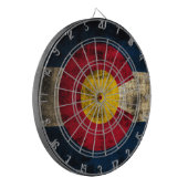 Grunge Colorado Flag Dartscheibe (Vorderseite Links)