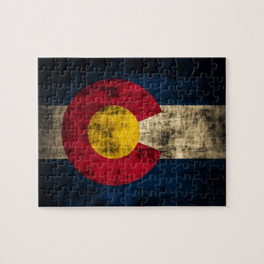 Grunge Colorado Flag Puzzle (Horizontal)