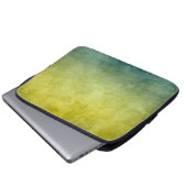 Grunge Colors - Gelb & Blau Laptopschutzhülle (Vorne Knopf)