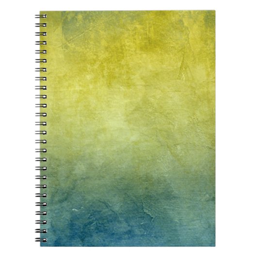 Grunge Colors - Gelb & Blau Notizblock (Vorderseite)