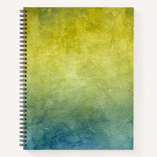 Grunge Colors - Gelb & Blau Notizblock (Vorderseite)