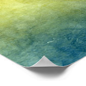 Grunge Colors - Gelb & Blau Poster (Ecke)