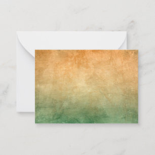 Grunge Colors - Orange & Green Mitteilungskarte
