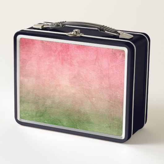 Grunge Colors - Rose Pink & Green Metall Brotdose (Vorderseite)