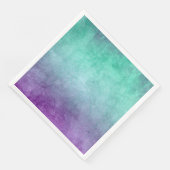 Grunge Colors - Teal & Purple Serviette (Ecke)