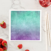 Grunge Colors - Teal & Purple Serviette (Beispiel)