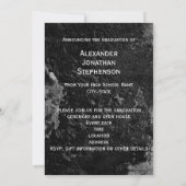 Grunge Concrete 3 Foto Boys Abschluss Einladung (Rückseite)