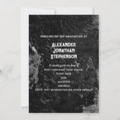 Grunge Concrete 3 Foto Boys Typ Abschluss Einladung (Rückseite)