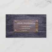 Grunge Construction Renovation Business Card Visitenkarte (Vorderseite)