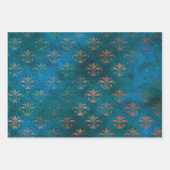 Grunge Copper Patina und Türkis Geschenkpapier Set (Vorderseite)