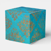 Grunge Copper Patina und Türkis Geschenkschachtel (Rückseite)