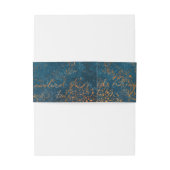 Grunge Copper Patina und Turquoise Verdigris Einladungsbanderole (Rückseitenbeispiel)