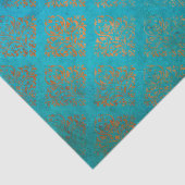 Grunge Copper Patina und Turquoise Verdigris Seidenpapier (Ausschnitt)