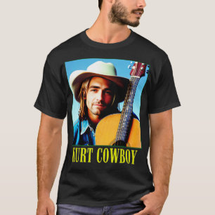 Grunge Cowboy Musiker mit akustischer Gitarre T-Shirt