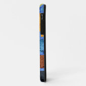Grunge Cracked Retro Moderne Quadrate Muster Case-Mate iPhone Hülle (Hinten/Links)