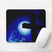 Grunge Cross Moonlight Mouse Pad Mousepad (Mit Mouse)