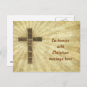 Grunge Cross Nr. 3 - Horizontale Rundgänge für Pos Postkarte (Vorne/Hinten)