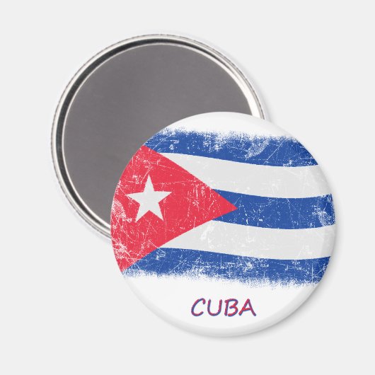 Grunge Cuba Flag Magnet (Vorderseite/Rückseite)