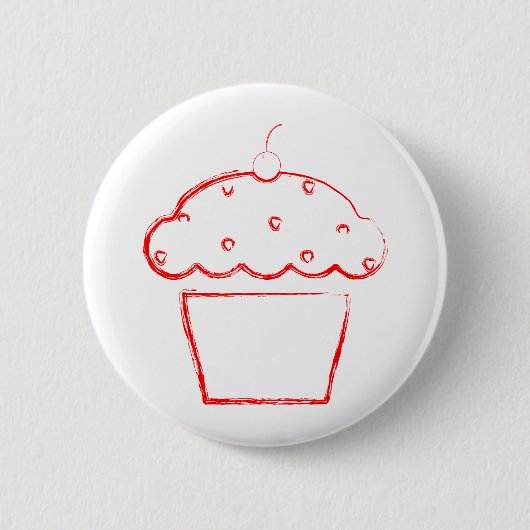 Grunge Cupcake Button (Vorderseite)