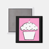 Grunge Cupcake Magnet (Vorderseite/Rückseite)