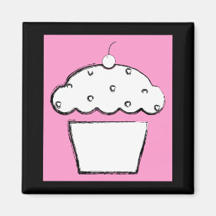 Grunge Cupcake Magnet