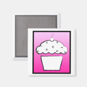 Grunge Cupcake Magnet (Vorderseite/Rückseite)