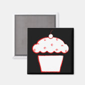 Grunge Cupcake Magnet (Vorderseite/Rückseite)