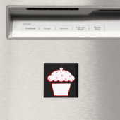 Grunge Cupcake Magnet (In Situ (Geschirrspüler))