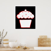 Grunge Cupcake Poster (Küche)
