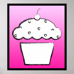 Grunge Cupcake Poster
