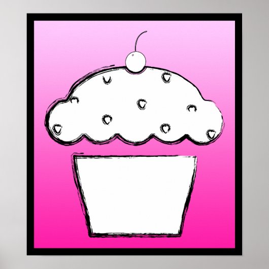Grunge Cupcake Poster (Vorne)