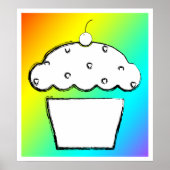 Grunge Cupcake Poster (Vorne)