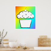 Grunge Cupcake Poster (Küche)
