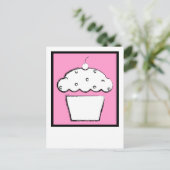 Grunge Cupcake Postkarte (Stehend Vorderseite)