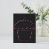 Grunge Cupcake Postkarte (Stehend Vorderseite)