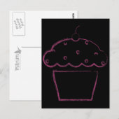 Grunge Cupcake Postkarte (Vorne/Hinten)