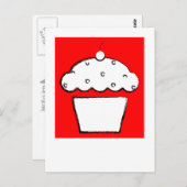 Grunge Cupcake Postkarte (Vorne/Hinten)