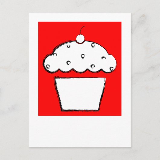 Grunge Cupcake Postkarte (Vorderseite)