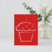 Grunge Cupcake Postkarte (Stehend Vorderseite)