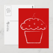 Grunge Cupcake Postkarte (Vorne/Hinten)
