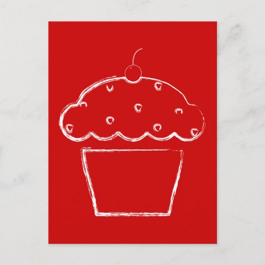 Grunge Cupcake Postkarte (Vorderseite)