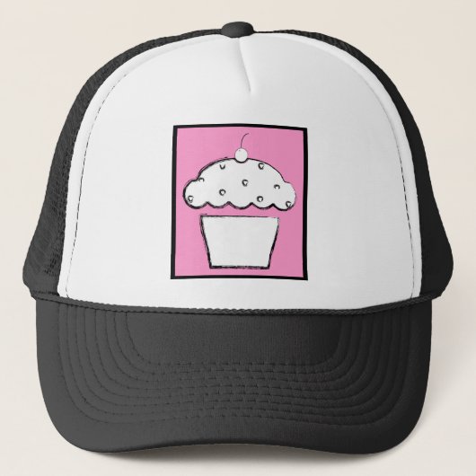 Grunge Cupcake Truckerkappe (Vorderseite)