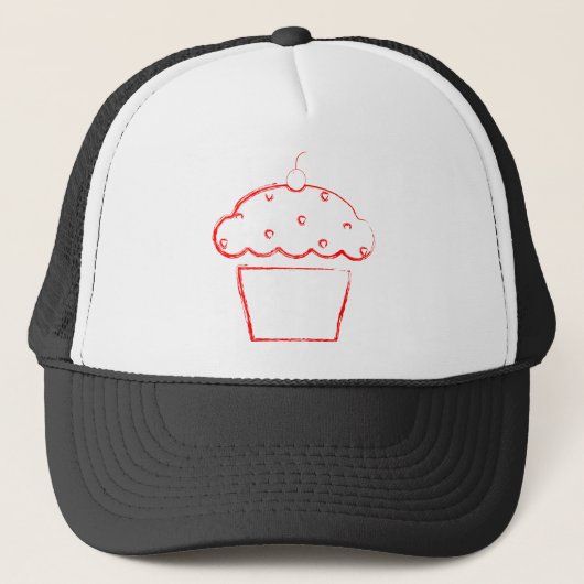 Grunge Cupcake Truckerkappe (Vorderseite)