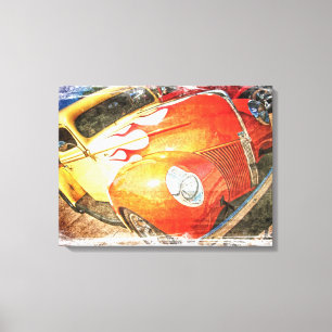 Grunge-Custom-Truck-Leinwand Leinwanddruck