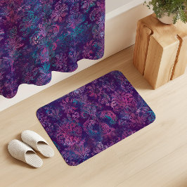Grunge Damast Lila Violett Hot Pink Türkis Badematte