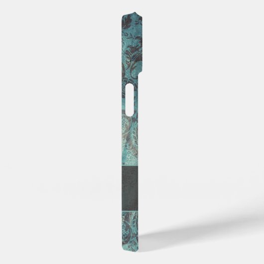 Grunge Damast Muster mit Monogramm Case-Mate iPhone Hülle (Rückseite / Rechts)