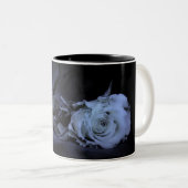 Grunge Dark Blue Rose Design Tasse (VorderseiteRechts)