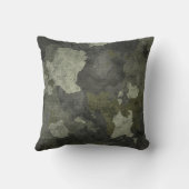 Grunge Dark Camouflage Throw Kissen (Rückseite)