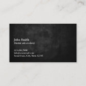 Grunge Dark Martial Arts Visitenkarte (Rückseite)