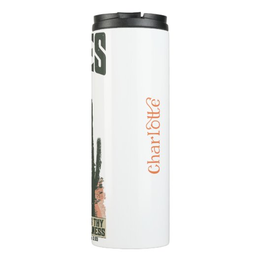 Grunge Desert Christlich Scripting Design Thermosbecher (Rückseite)